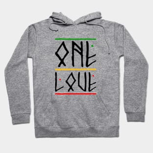 One Love Rasta Colors Reggae Hoodie